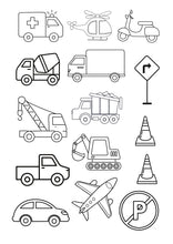 Lade das Bild in den Galerie-Viewer, Stick and Stitch Aufkleber Auto (Schild, Bagger, Krankenwagen, Flugzeug, LKW, Hubschrauber, Roller, Krankenwagen)