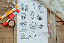 Lade das Bild in den Galerie-Viewer, Stick and Stitch Aufkleber Halloween