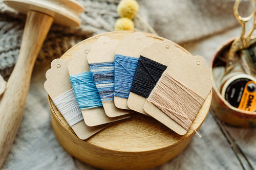 Stick & Stopfgarn 6x6 Meter Merinowolle in weiß/blau/schwarz/beige/Farbverlauf